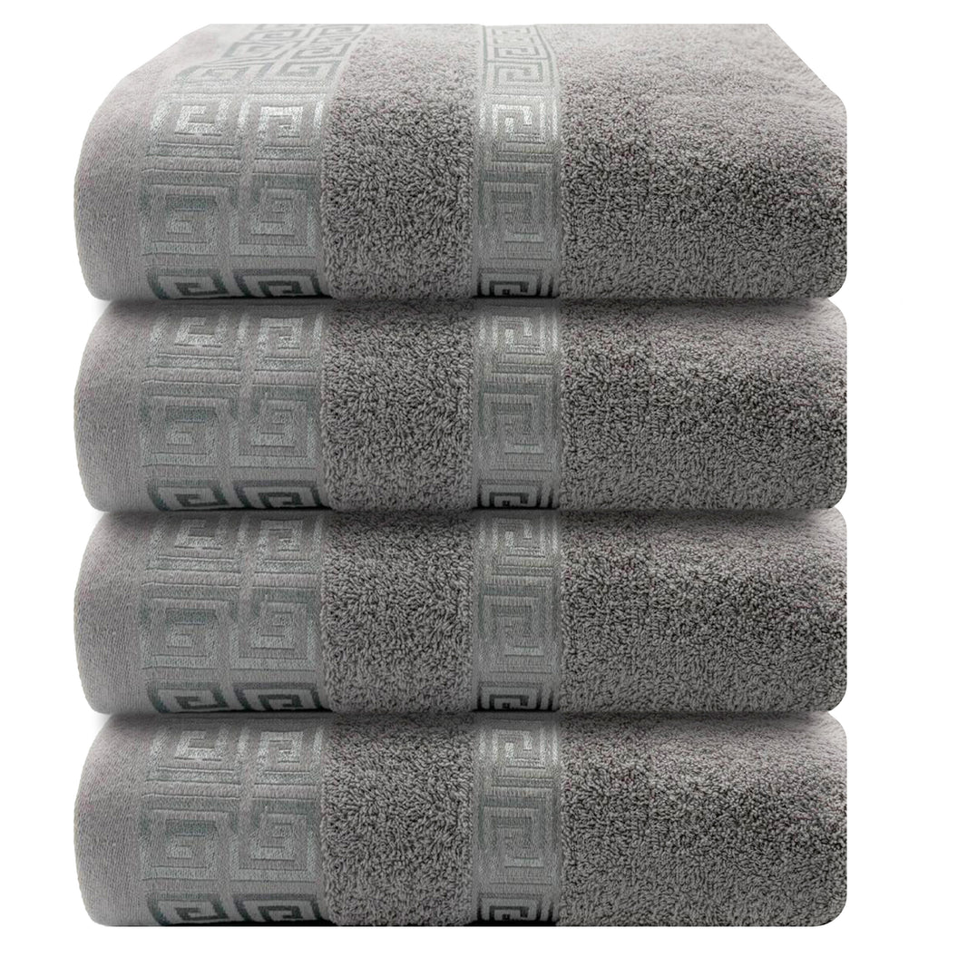 OLIVIA ROCCO Greek Microfibre Hand Towels 4 Pack Soft Absorbent 50 x 85 cm