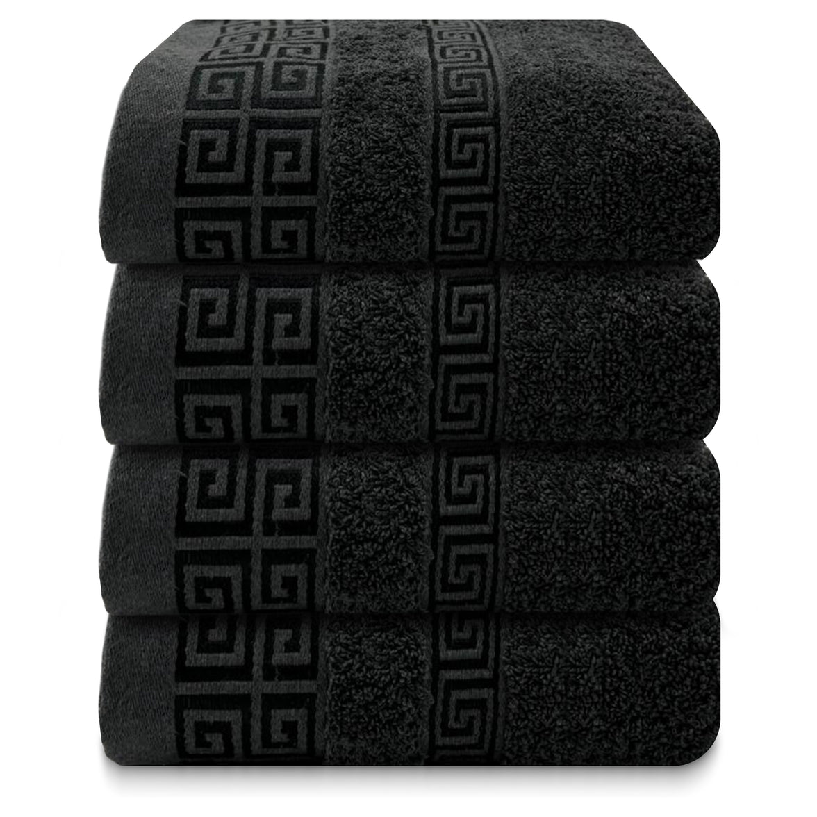 OLIVIA ROCCO Greek Microfibre Hand Towels 4 Pack Soft Absorbent 50 x 85 cm