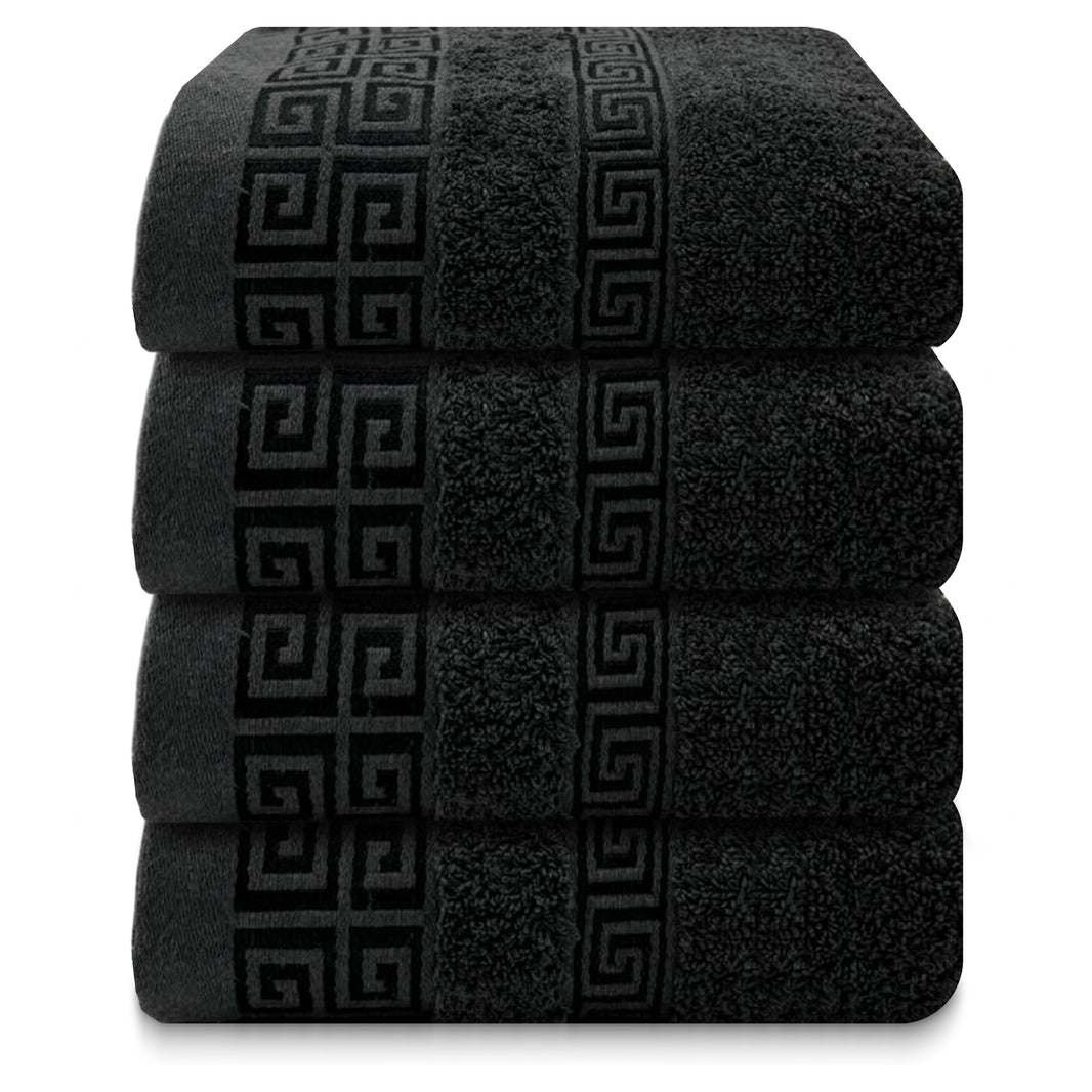 OLIVIA ROCCO Greek Microfibre Hand Towels 4 Pack Soft Absorbent 50 x 85 cm