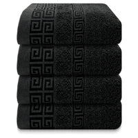OLIVIA ROCCO Greek Microfibre Hand Towels 4 Pack Soft Absorbent 50 x 85 cm