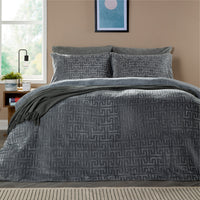 OLIVIA ROCCO Milano Teddy Fleece duvet cover set with pillowcases, super soft, warm, and cozy for a comfortable bedroom look.