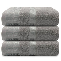 OLIVIA ROCCO Greek Microfibre Bath Sheets 3 Pack Super Absorbent 90 x 150 cm