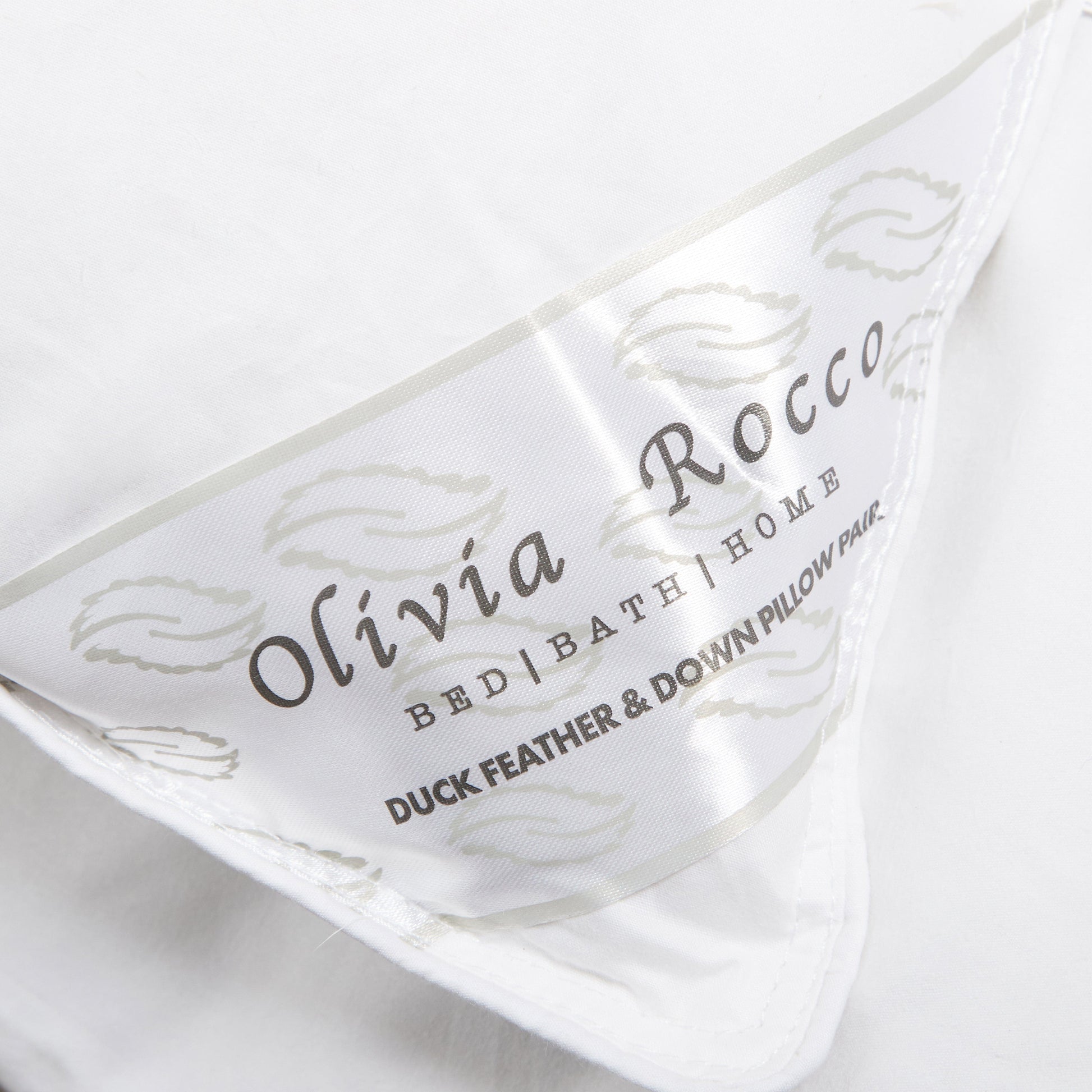 2 Pack Luxury Hotel Quality Duck Feather and Down Pillows Pair Hypoallergenic Premium Filling for Superior Comfort and Support by OLIVIA ROCCO 50x75cm Pillows