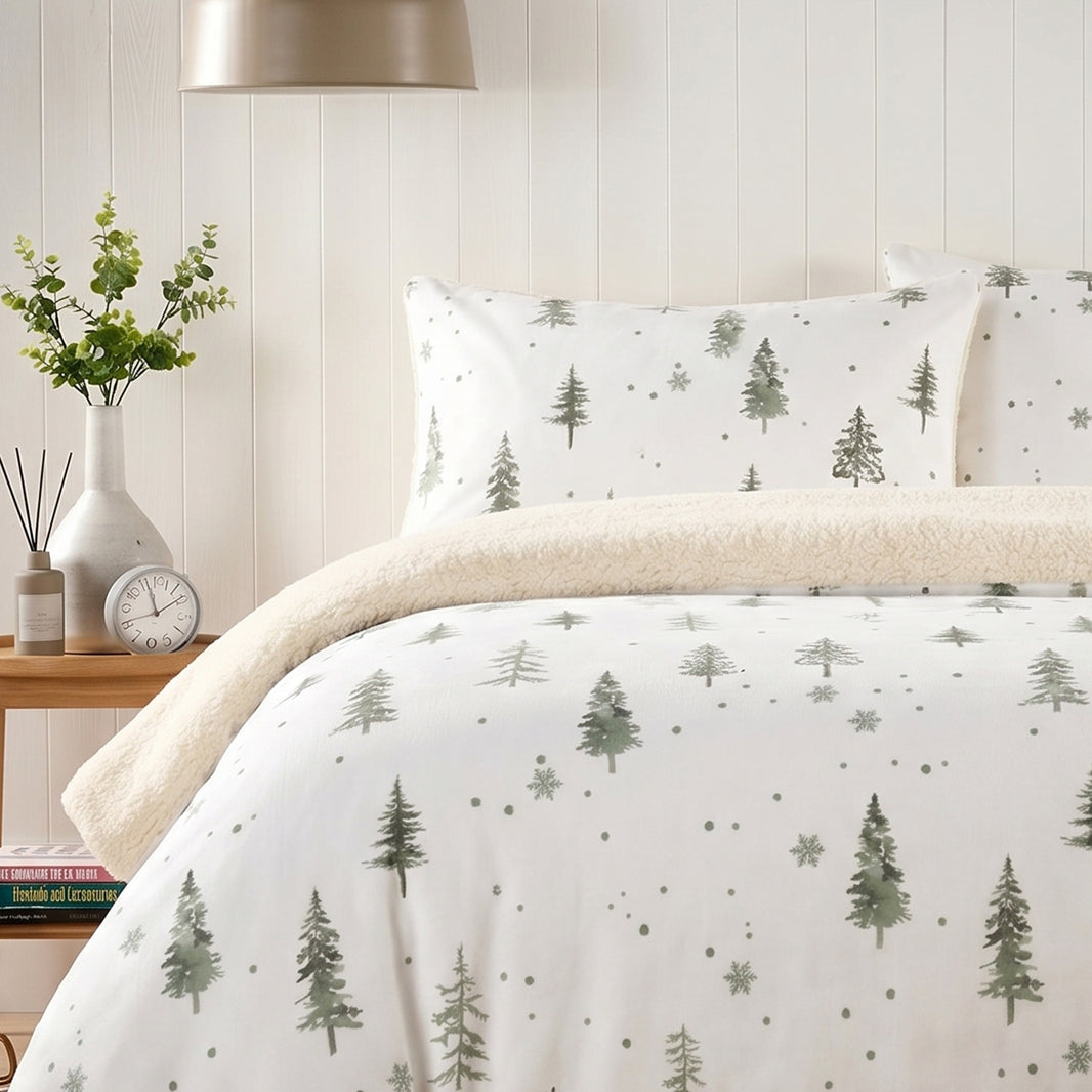 OLIVIA ROCCO St Moritz Teddy Fleece Reversible Duvet Set with Pillowcases