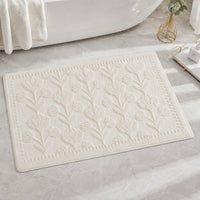 OLIVIA ROCCO Floral Cotton Bath Mat Non-Slip Super Absorbent 50 x 80 cm