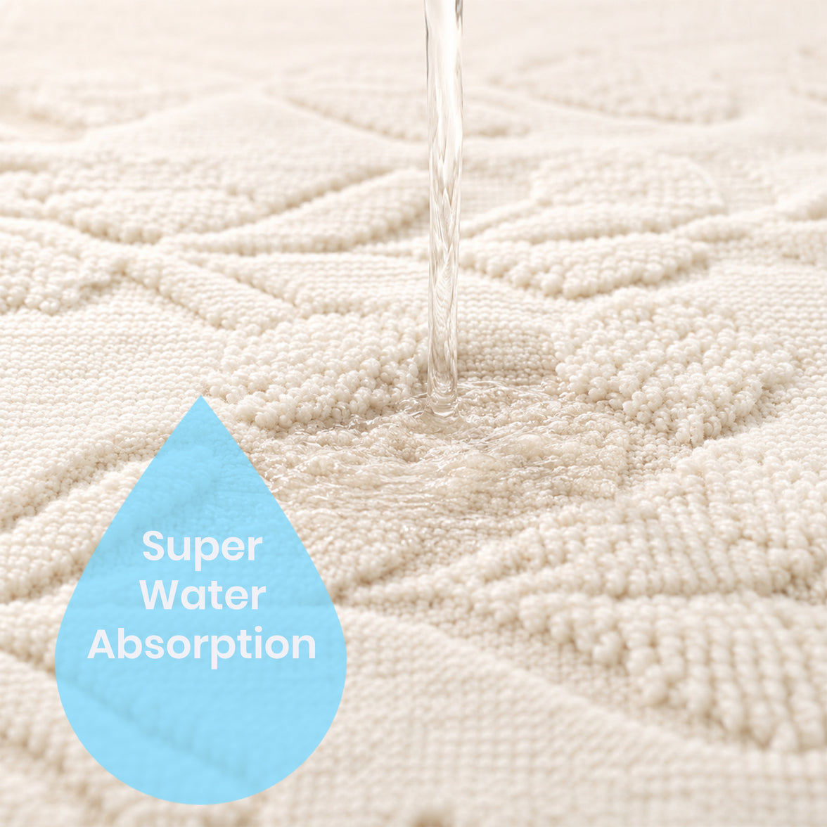 OLIVIA ROCCO Floral Cotton Bath Mat Non-Slip Super Absorbent 50 x 80 cm