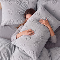 OLIVIA ROCCO Paris Teddy Duvet Cover Set Soft Fluffy Fleece Bedding Warm Cosy Embossed Design