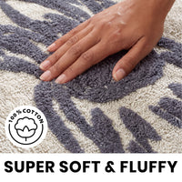 CHAMONIX Highland Cow Bath Mat 100% Cotton Soft Absorbent Non Slip Bathroom Rug 46 x 76 cm