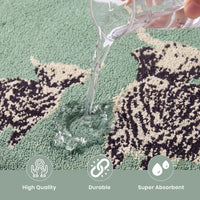 OLIVIA ROCCO Bath Mat Highland Cow Design 50 x 80 cm Absorbent Bathroom Rug