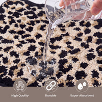 OLIVIA ROCCO Leopard Bath Mat 50 x 80 cm Animal Print Bathroom Rug