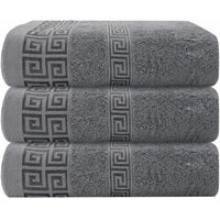 OLIVIA ROCCO Greek Microfibre Bath Sheets 3 Pack Super Absorbent 90 x 150 cm