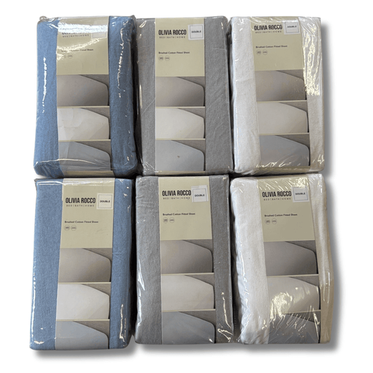 4 Pack Flannelette Fitted Sheets Super Soft Brushed Cotton Bed Sheet Thermal Warm Cosy Extra Deep Luxury Bedding Assorted Colours by OLIVIA ROCCO Fitted Sheet