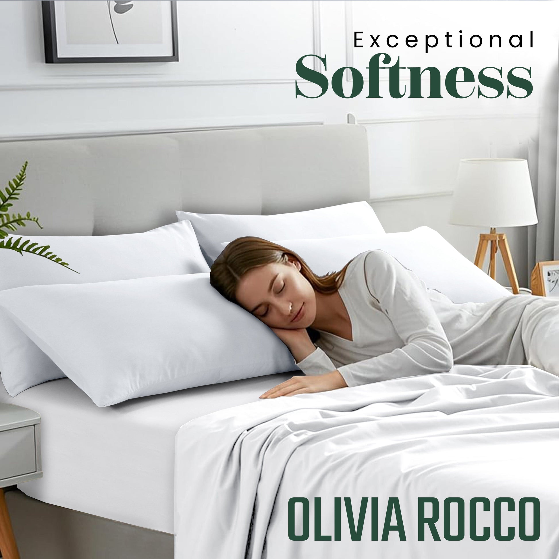 4 Pack Pillowcases Standard 50 x 75 cm Soft Brushed Microfiber Pillow Covers Envelope Closure Wrinkle Set by Olivia Rocco Pillows