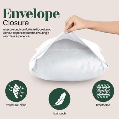 4 Pack Pillowcases Standard 50 x 75 cm Soft Brushed Microfiber Pillow Covers Envelope Closure Wrinkle Set by Olivia Rocco Pillows