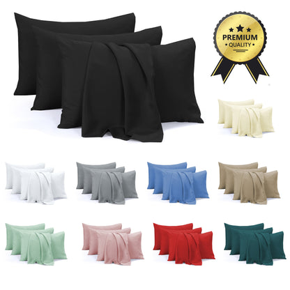 4 Pack Pillowcases Standard 50 x 75 cm Soft Brushed Microfiber Pillow Covers Envelope Closure Wrinkle Set by Olivia Rocco Pillows