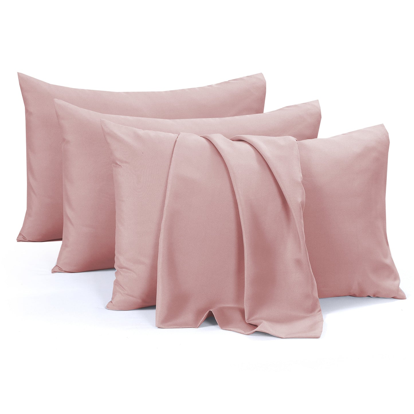 4 Pack Pillowcases Standard 50 x 75 cm Soft Brushed Microfiber Pillow Covers Envelope Closure Wrinkle Set by Olivia Rocco Pink Pillows