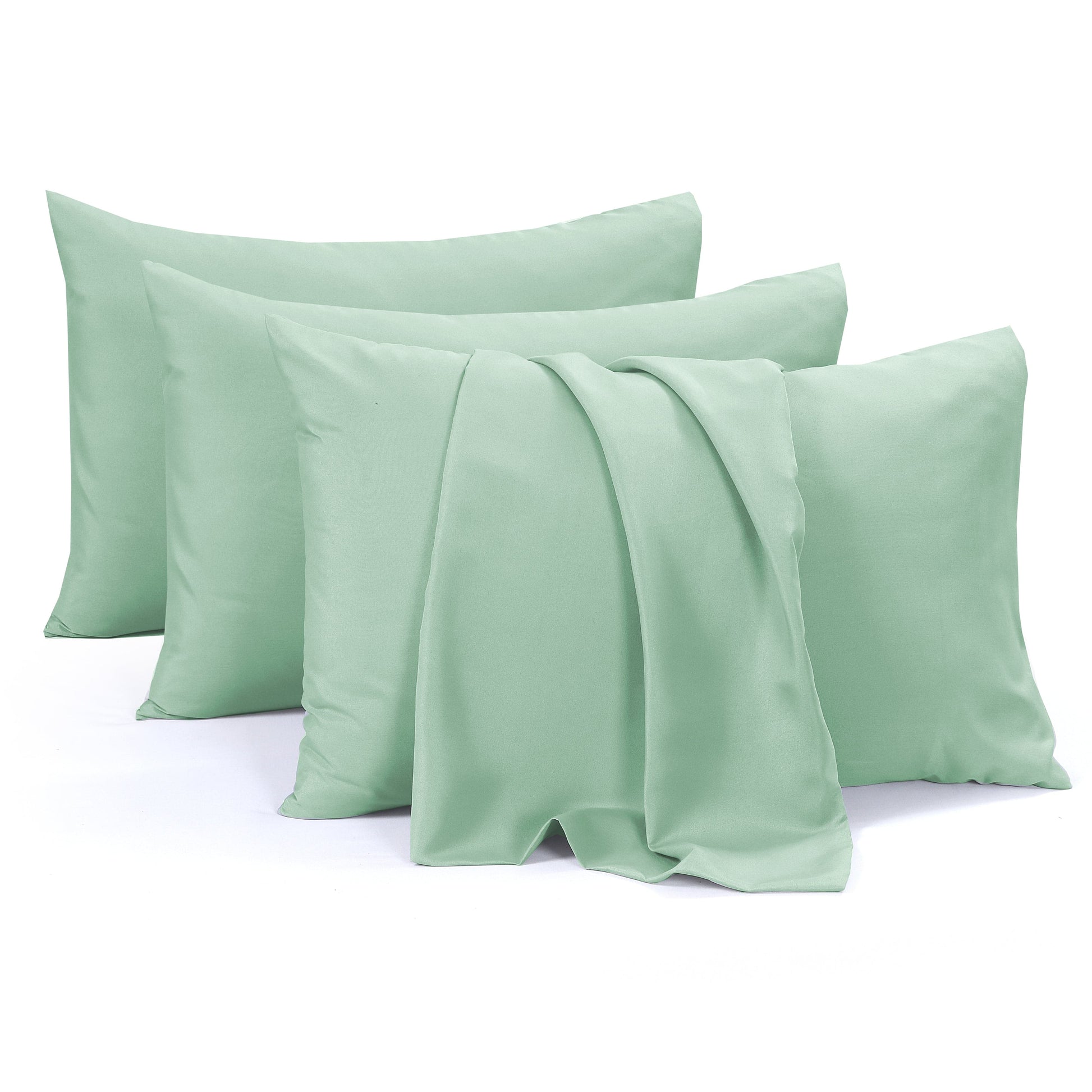 4 Pack Pillowcases Standard 50 x 75 cm Soft Brushed Microfiber Pillow Covers Envelope Closure Wrinkle Set by Olivia Rocco Sage Green Pillows