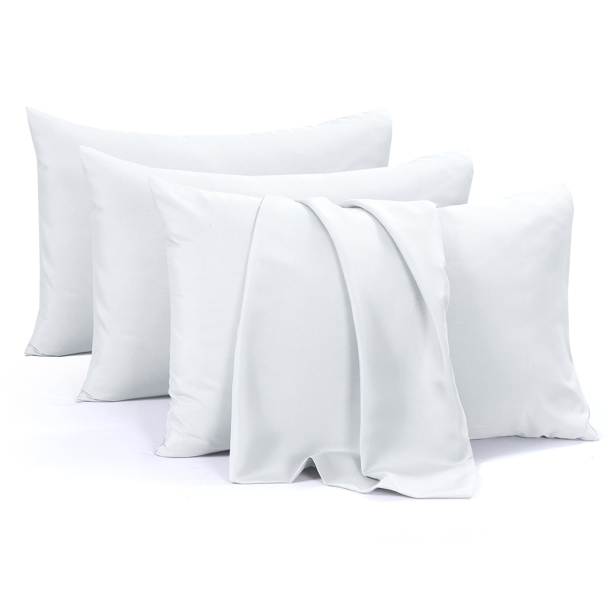 4 Pack Pillowcases Standard 50 x 75 cm Soft Brushed Microfiber Pillow Covers Envelope Closure Wrinkle Set by Olivia Rocco White Pillows