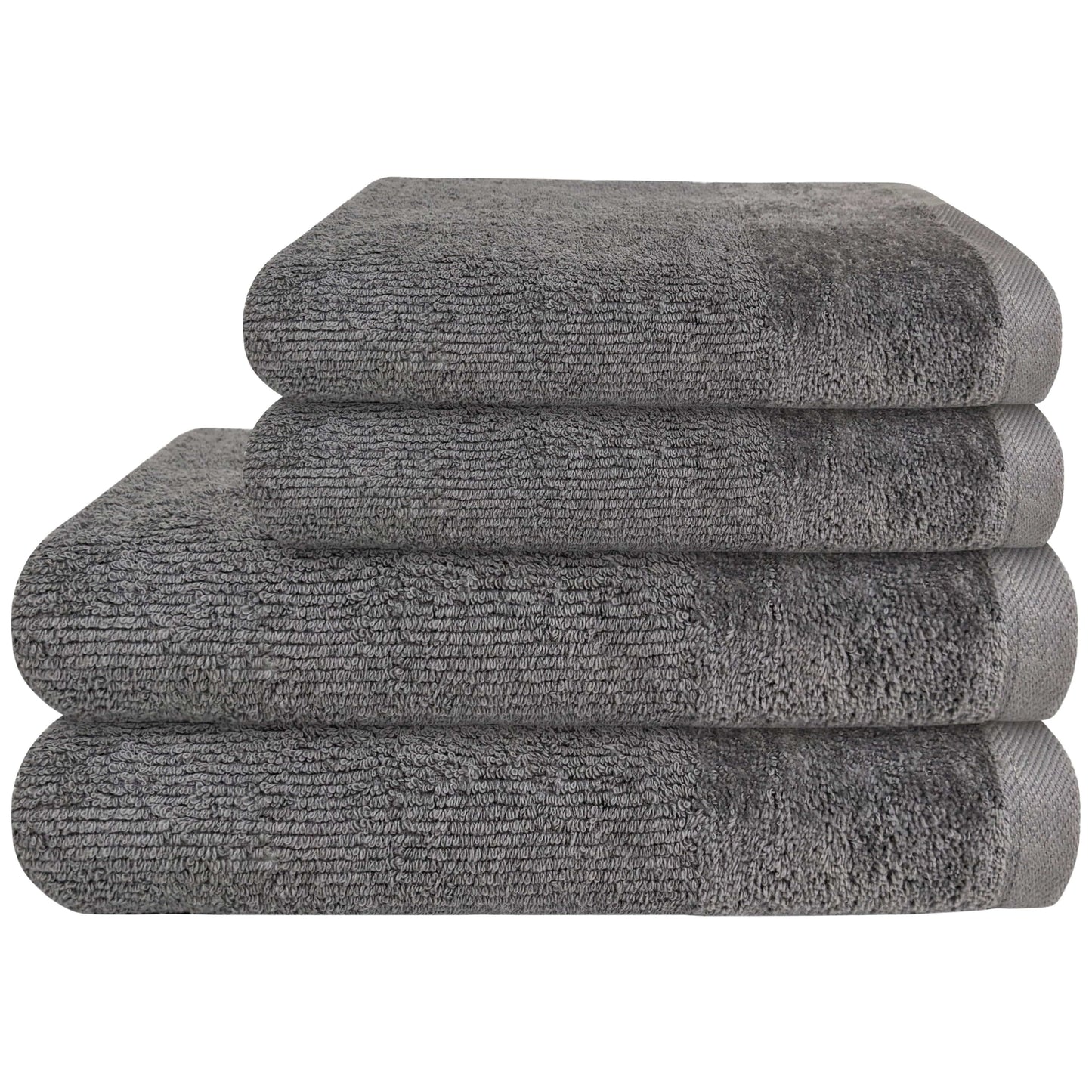 4 Piece Regal Towel Bale Set with 2 Large Bath & 2 Hand Towels Ultra Soft Quick Drying Highly Absorbent 100% Cotton Bathroom Sets by Olivia Rocco Grey Towels
