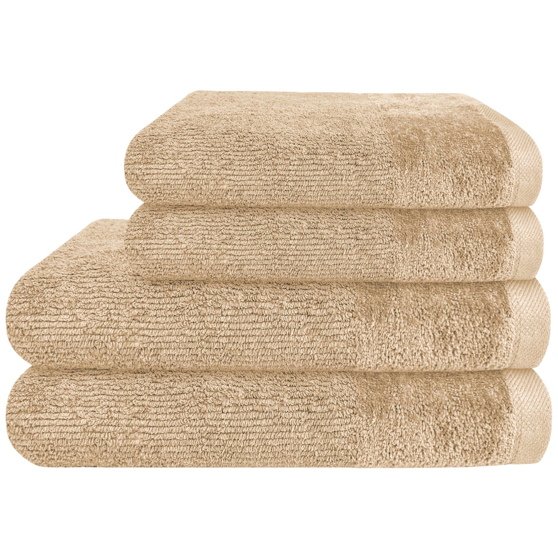 4 Piece Regal Towel Bale Set with 2 Large Bath & 2 Hand Towels Ultra Soft Quick Drying Highly Absorbent 100% Cotton Bathroom Sets by Olivia Rocco Natural Towels