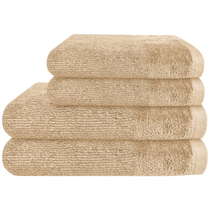 4 Piece Regal Towel Bale Set with 2 Large Bath & 2 Hand Towels Ultra Soft Quick Drying Highly Absorbent 100% Cotton Bathroom Sets by Olivia Rocco Natural Towels