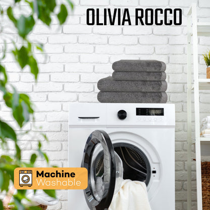 4 Piece Regal Towel Bale Set with 2 Large Bath & 2 Hand Towels Ultra Soft Quick Drying Highly Absorbent 100% Cotton Bathroom Sets by Olivia Rocco Towels