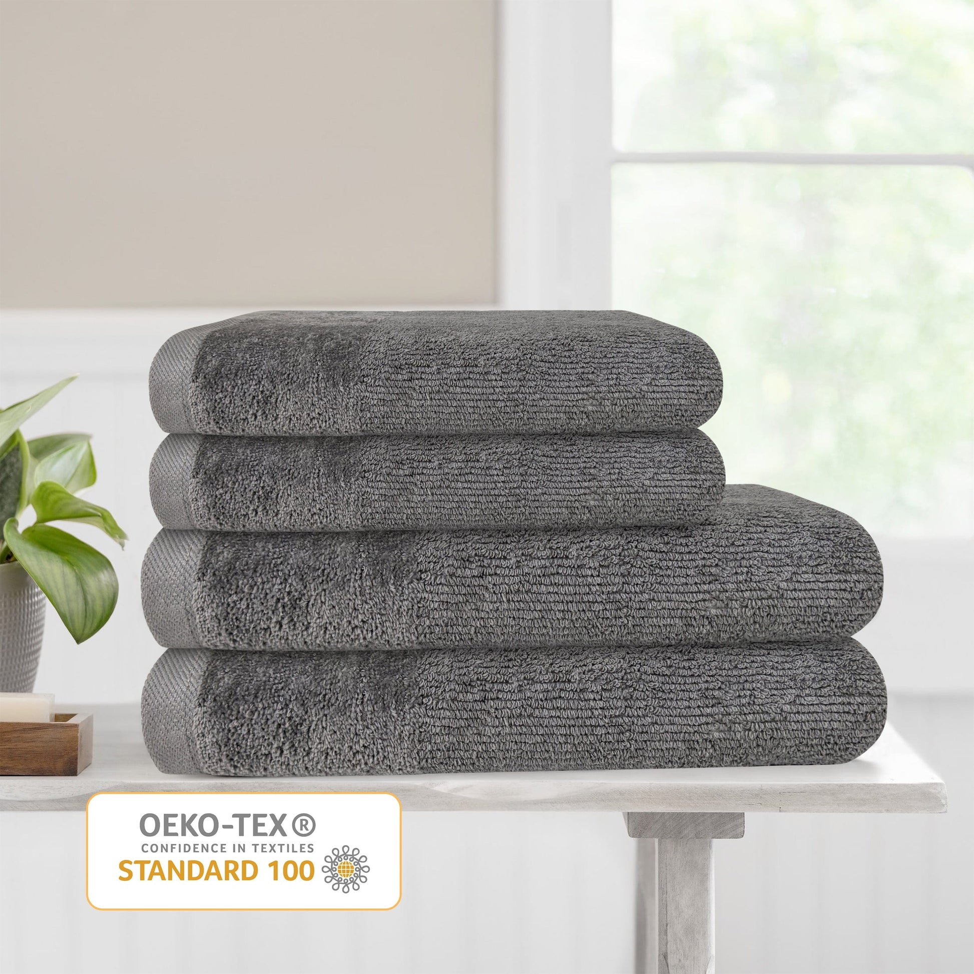 4 Piece Regal Towel Bale Set with 2 Large Bath & 2 Hand Towels Ultra Soft Quick Drying Highly Absorbent 100% Cotton Bathroom Sets by Olivia Rocco Towels