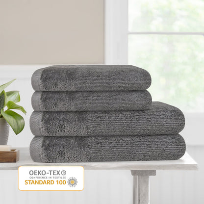 4 Piece Regal Towel Bale Set with 2 Large Bath & 2 Hand Towels Ultra Soft Quick Drying Highly Absorbent 100% Cotton Bathroom Sets by Olivia Rocco Towels