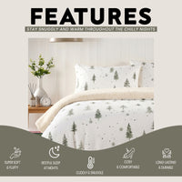 OLIVIA ROCCO St Moritz Teddy Fleece Reversible Duvet Set with Pillowcases