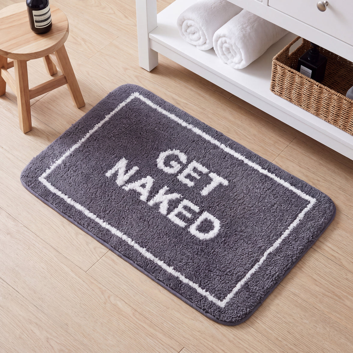 OLIVIA ROCCO Bath Mat Get Naked Design 50 x 80 cm Absorbent Bathroom Rug