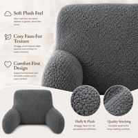 OLIVIA ROCCO Teddy Bedrest Reading Pillow with Arms Back Support