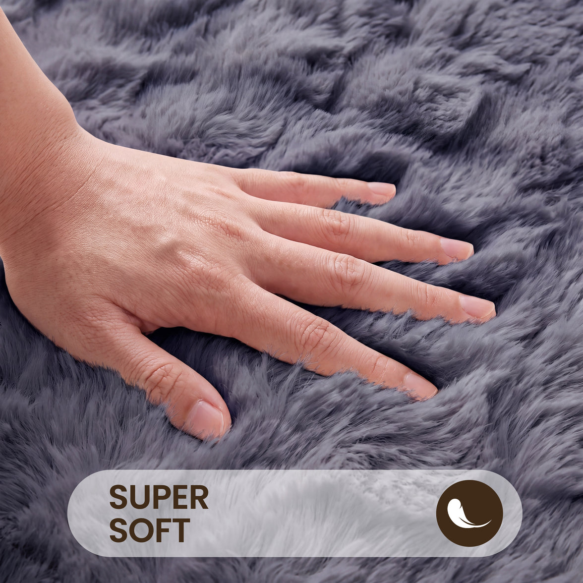 OLIVIA ROCCO 2-piece bath mat set with non-slip, super absorbent, quick-dry plush rugs for bathroom comfort.