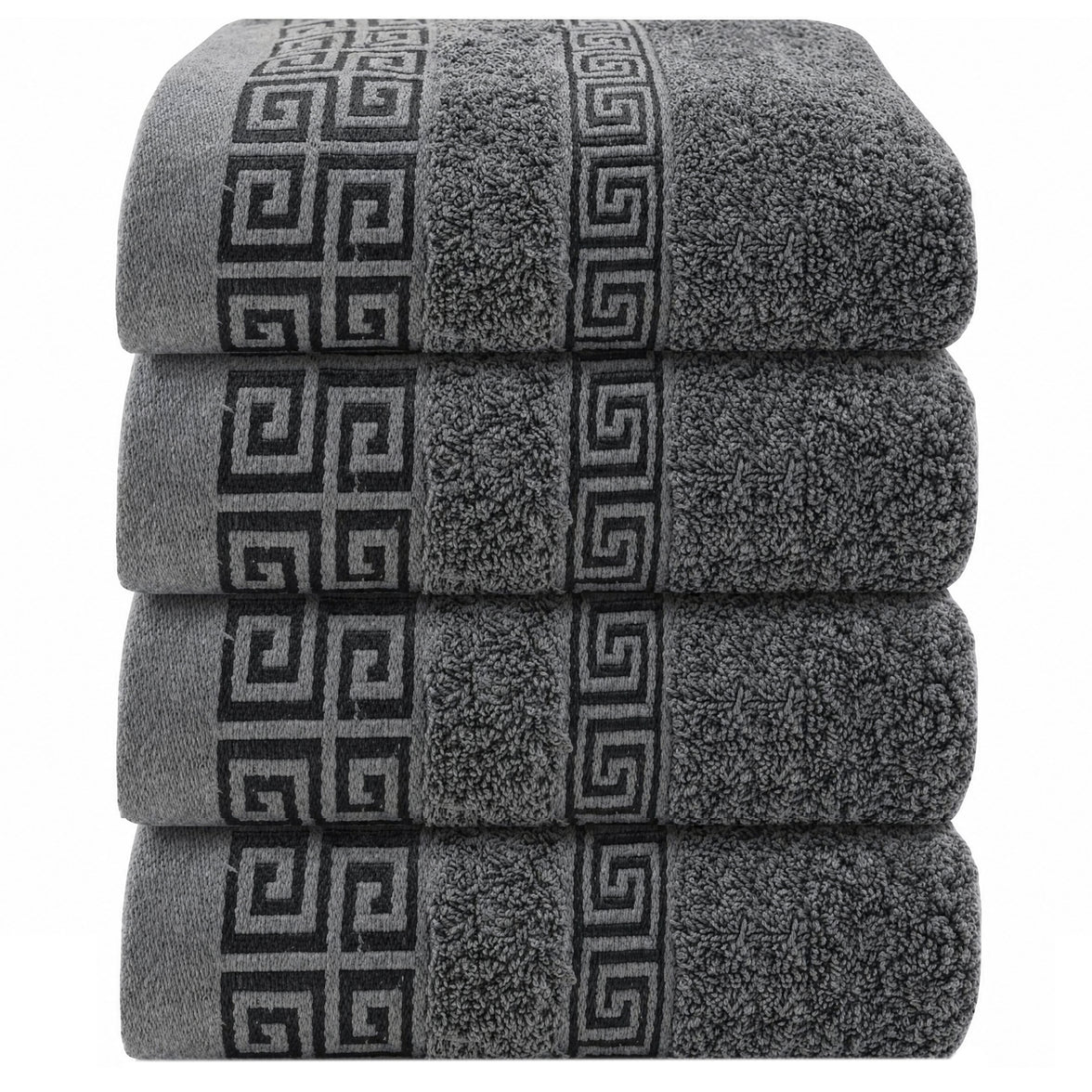 OLIVIA ROCCO Greek Microfibre Hand Towels 4 Pack Soft Absorbent 50 x 85 cm