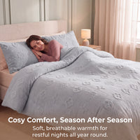OLIVIA ROCCO Paris Teddy Duvet Cover Set Soft Fluffy Fleece Bedding Warm Cosy Embossed Design