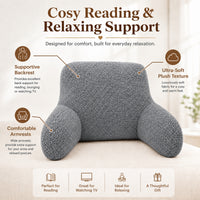 OLIVIA ROCCO Teddy Bedrest Reading Pillow with Arms Back Support