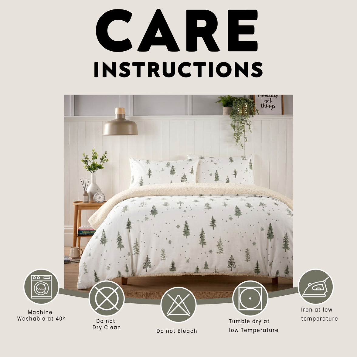 OLIVIA ROCCO St Moritz Teddy Fleece Reversible Duvet Set with Pillowcases