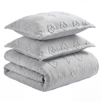 OLIVIA ROCCO Paris Teddy Duvet Cover Set Soft Fluffy Fleece Bedding Warm Cosy Embossed Design