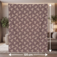 Elf Lane Fleece Throw Blanket Soft Cosy Highland Cow Christmas Gingerbread Design Blanket for Sofa & Bed Warm 120 x 150 cm