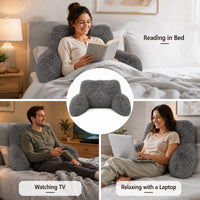 OLIVIA ROCCO Snuggle Bedrest Reading Pillow with Arms Back Support Cushion