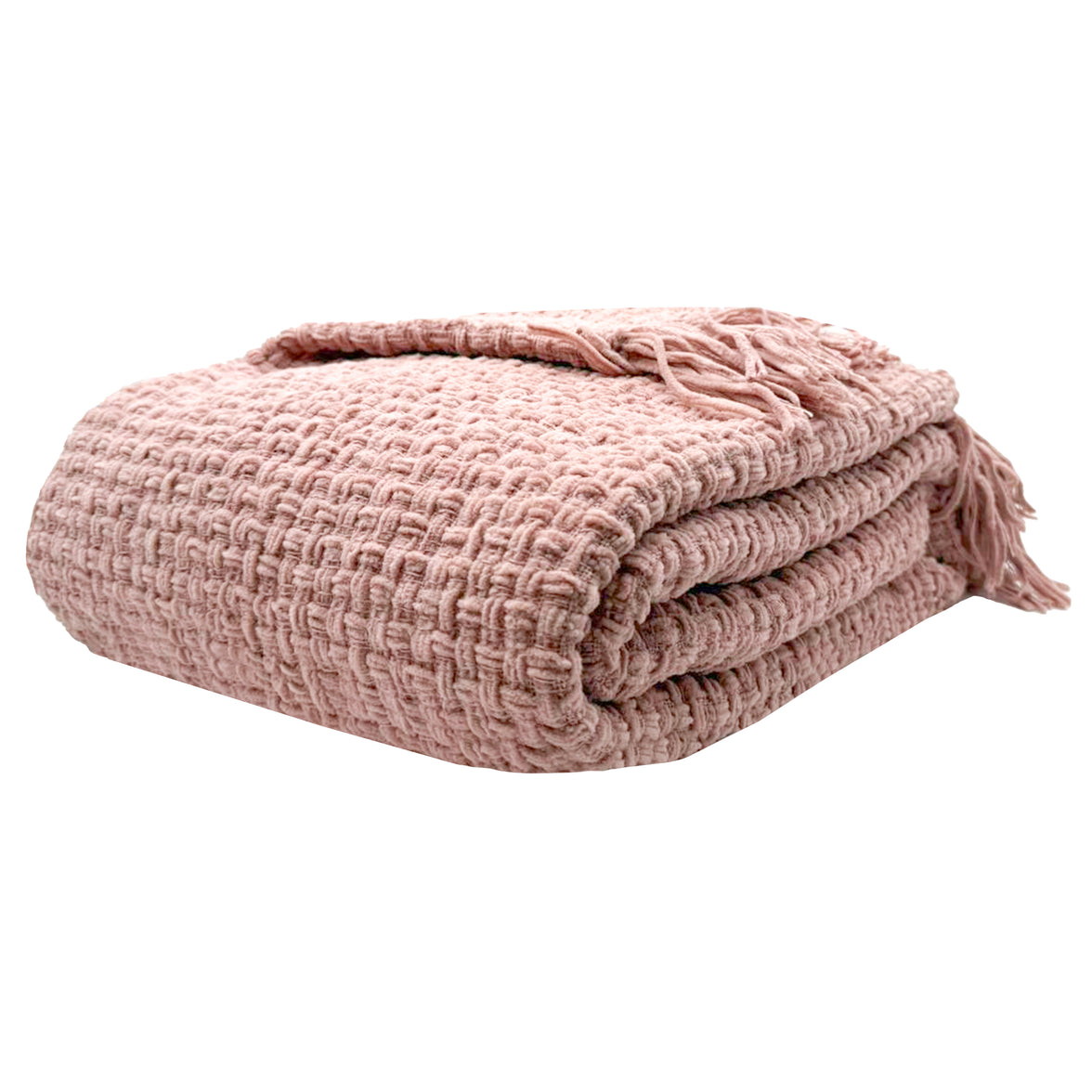 OLIVIA ROCCO Box Stitch Chenille Throw Soft Microfibre 130 x 170 cm