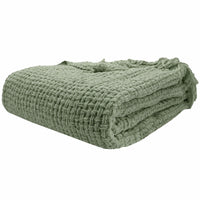 OLIVIA ROCCO Box Stitch Chenille Throw Soft Microfibre 130 x 170 cm