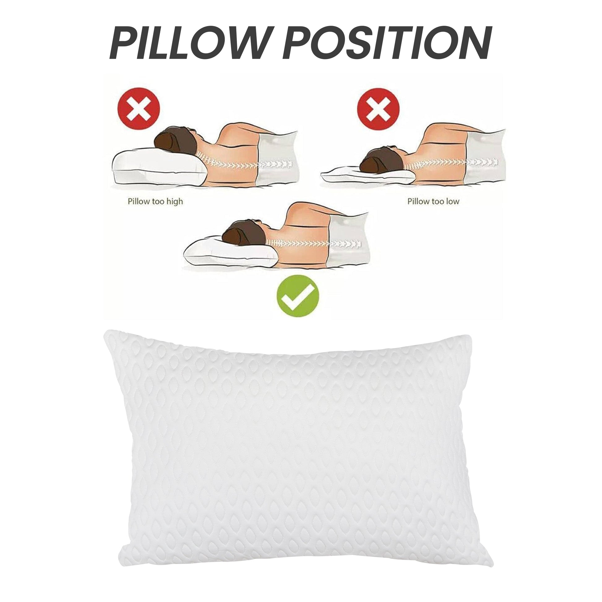 Air Flow Unique Luxury Hotel Quality Pillow Premium Fibre Filling for Superior Comfort and Support by OLIVIA ROCCO 50x70x5cm Pillows