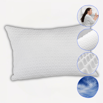 Air Flow Unique Luxury Hotel Quality Pillow Premium Fibre Filling for Superior Comfort and Support by OLIVIA ROCCO 50x70x5cm Pillows