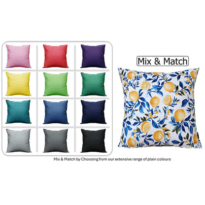 Amalfi Waterproof Cushion Covers 43 x 43 cm Reversible Breathable Decorative Cover for Indoor & Outdoor Use Patio Garden Sofa Bed Chair by OLIVIA ROCCO AMALFI / 43 x 43 cm Cushions