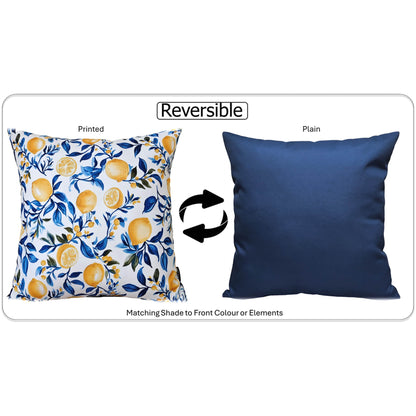 Amalfi Waterproof Cushion Covers 43 x 43 cm Reversible Breathable Decorative Cover for Indoor & Outdoor Use Patio Garden Sofa Bed Chair by OLIVIA ROCCO AMALFI / 43 x 43 cm Cushions