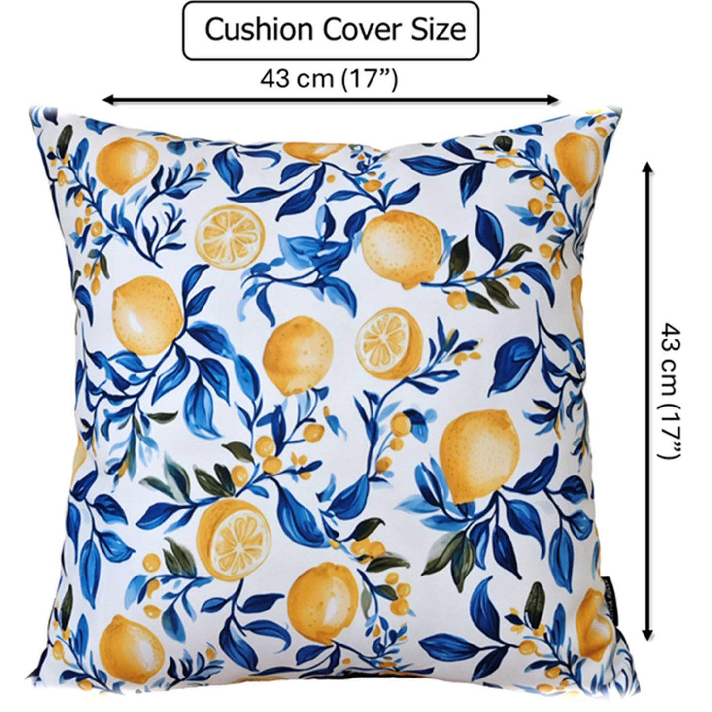 Amalfi Waterproof Cushion Covers 43 x 43 cm Reversible Breathable Decorative Cover for Indoor & Outdoor Use Patio Garden Sofa Bed Chair by OLIVIA ROCCO AMALFI / 43 x 43 cm Cushions