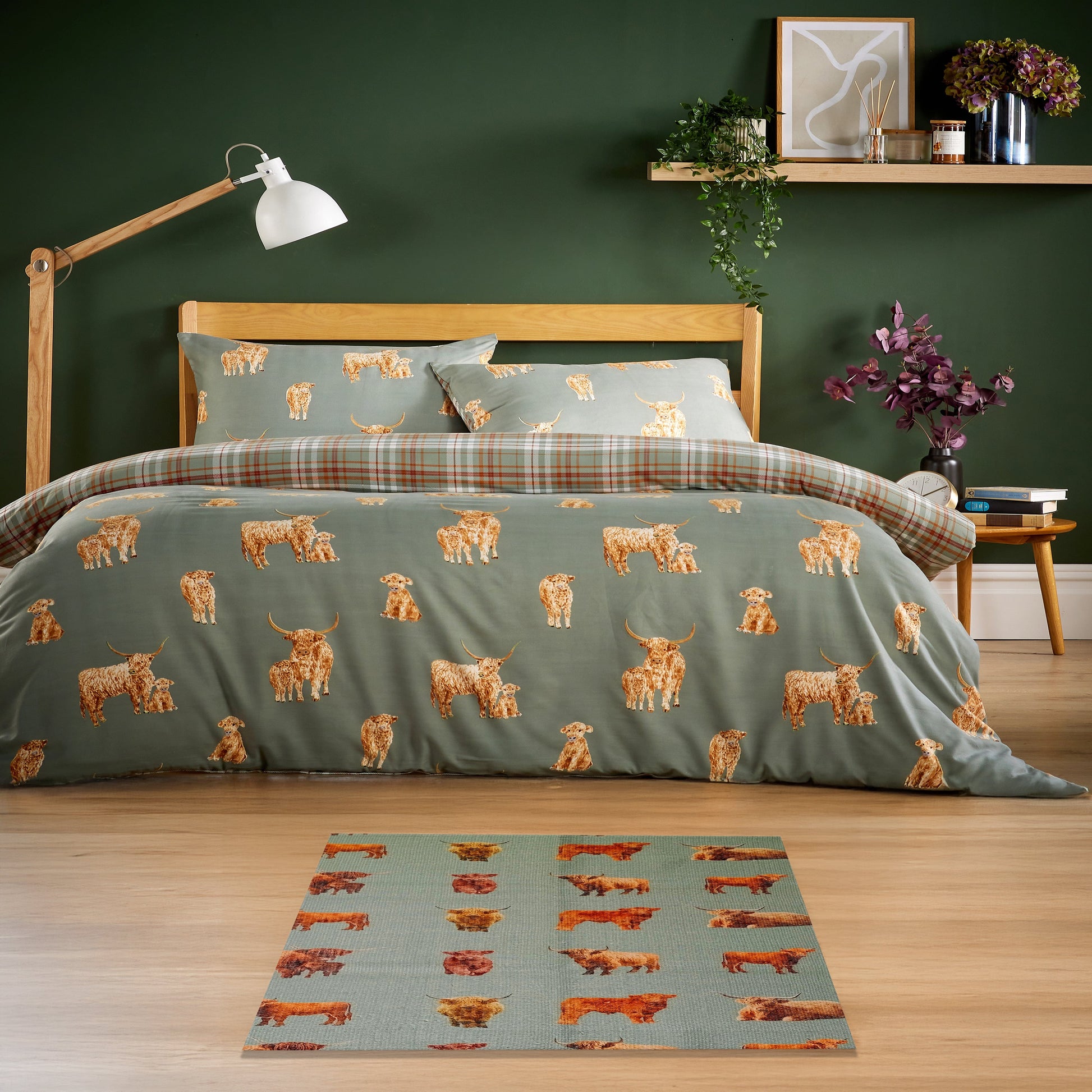 Animal Printed Rug Highland Cow Modern Non-Slip Soft Durable Floor Rug for Living Room Bedroom Hallway & Office by OLIVIA ROCCO 60 x 90 CM / HIGHLAND COW Rugs