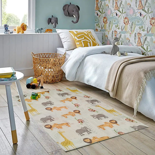 Animal Printed Rug Safari Modern Non-Slip Soft Durable Floor Rug for Living Room Bedroom Hallway & Office by OLIVIA ROCCO 60 x 90 CM / SAFARI Rugs