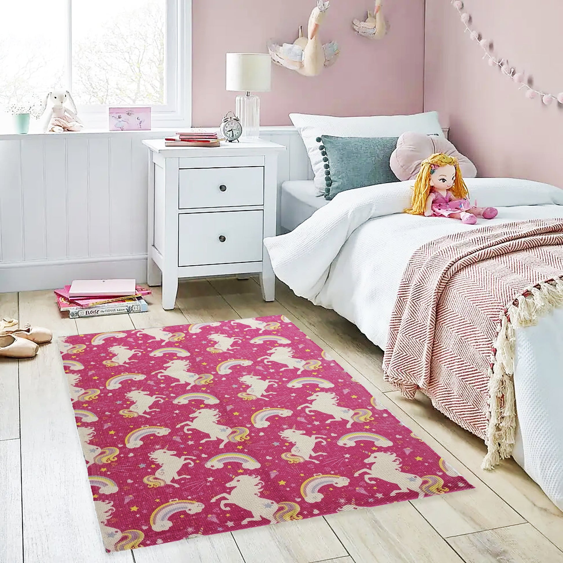 Animal Printed Rug Unicorn Modern Non-Slip Soft Durable Floor Rug for Living Room Bedroom Hallway & Office 60 x 90 cm / Unicorn OLIVIA ROCCO Rugs