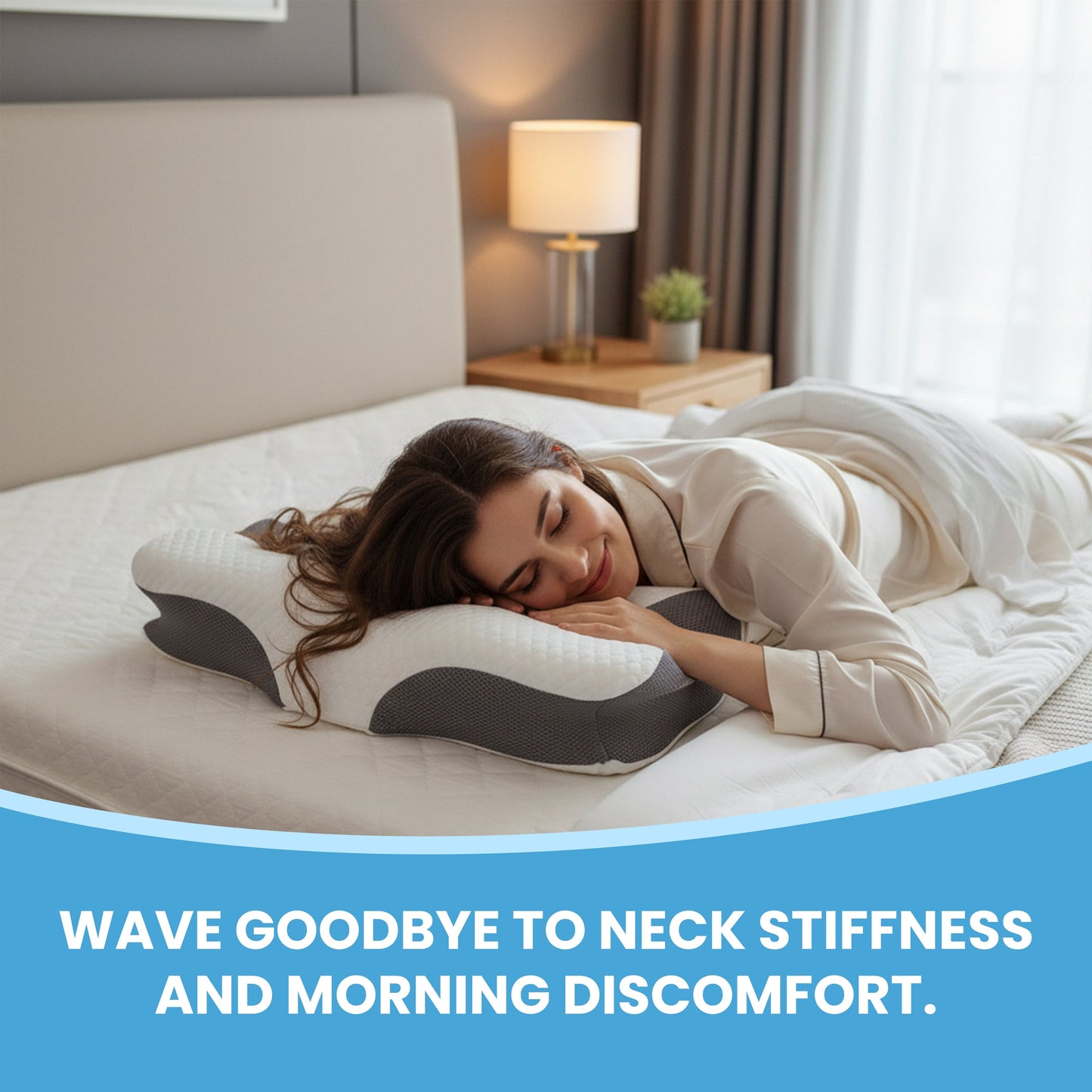 Anti Snore Memory Foam Pillow Orthopedic Supportive Neck Ergonomic side sleeper pillows 63 x 38 cm by OLIVIA ROCCO 60 x 38 CM Pillows